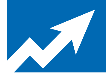 A chart symbol showing increasing demand for truck drivers